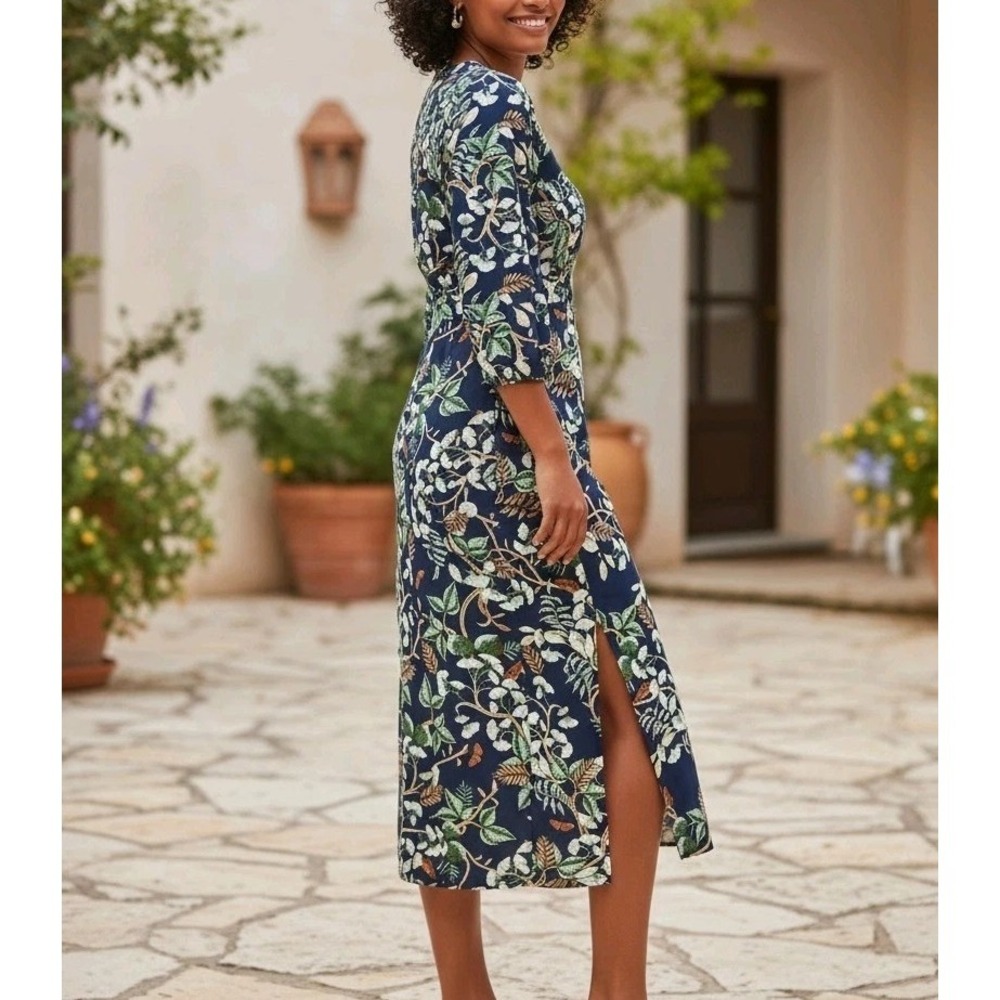 loft boho dress Womens Size 6‎ Leafed Tie Front Midi Flawless- Coastal Resort Number of days:8 day rental Garment Care garment:dress Velvet blazer jacket dress